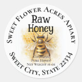 Miel Bee Miel Apiary Business Bottle Étiquette (Devant)