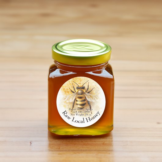 Miel Bee Miel Apiary Business Bottle Étiquette