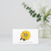 Miel Bee Sunflower Beekeeper Carte de visite aérie (Debout devant)