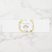 Miel Bee Water Bottle Étiquette Anniversaire (Étiquettes simples)