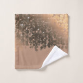 Miel Champagne Beige Golden Sparklight (Gant de toilette)