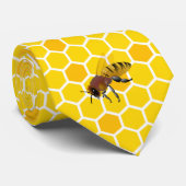 Miel Comb Bumble Bee Cravate (Roulé)