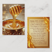 Miel d'or | Boîte de carte Psaum 19:9-11 KJV (Devant / Derrière)