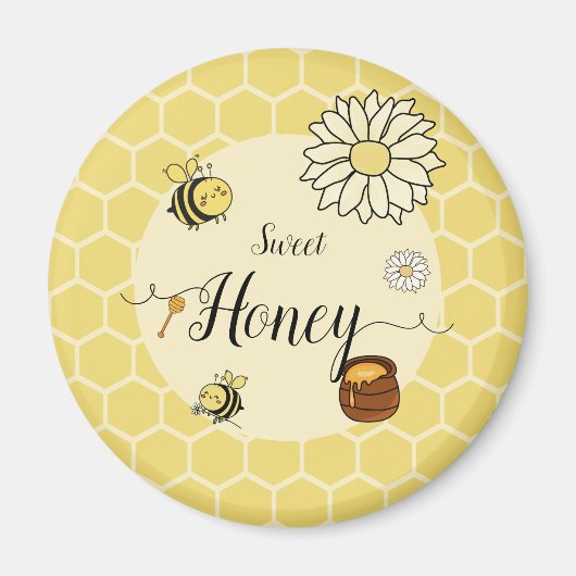 Miel Doux Petite Abeille Mignonne Magnet (Devant)