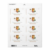 Miel et pot de miel Étiquette d'affaires de miel (Feuille entière)