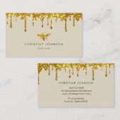 miel goutte fausse parties scintillant carte de vi (Devant / Derrière)