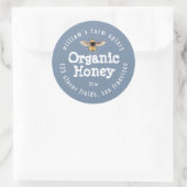 Miel Jar Étiquette Honeybee Apiary Dusty Blue (Sac)