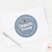 Miel Jar Étiquette Honeybee Apiary Dusty Blue (Enveloppe)