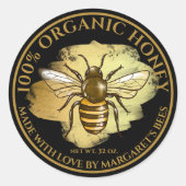 Miel Jar Étiquettes Honeybee Honeycomb Bee Produit (Devant)