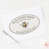 Miel Jar Oval Étiquette Honeypeb Bee (Enveloppe)