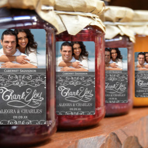Miel Jelly Jar Étiquettes 4 Mariage photo Vins Éti