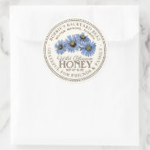 Miel pour amis Fleur sauvage Grateful Étiquette (Sac)