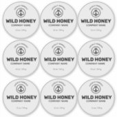 Miel Vinyl Transparent Étiquette (Devant)