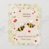 Mienne l'abeille de la Saint-Valentin !  Carte de  (Devant / Derrière)