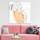 Mier- en baby dovasthechtenziekenhuiswandkunst canvas afdruk (Insitu (Woonkamer))