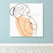 Mier- en baby dovasthechtenziekenhuiswandkunst canvas afdruk (Insitu (Houten vloer))