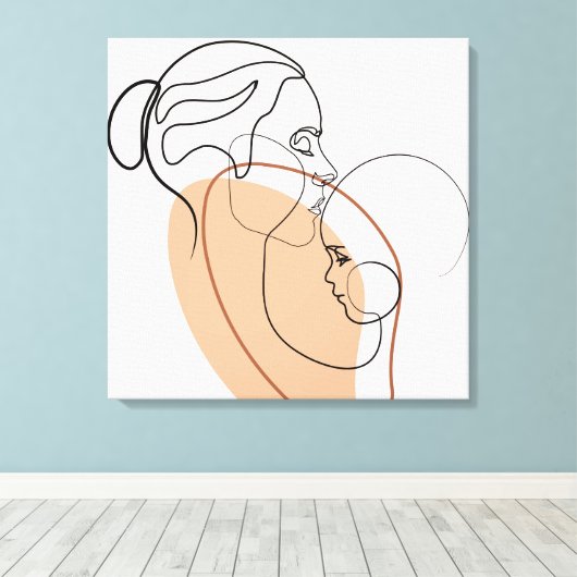 Mier- en baby dovasthechtenziekenhuiswandkunst canvas afdruk (Insitu (Houten vloer))