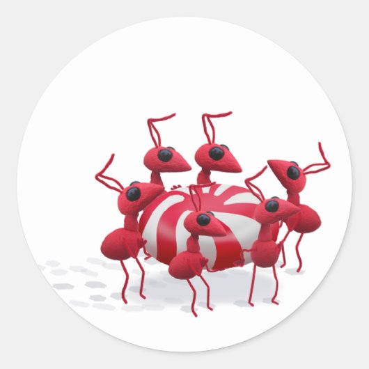Mier en Snoep Sticker (Voorkant)