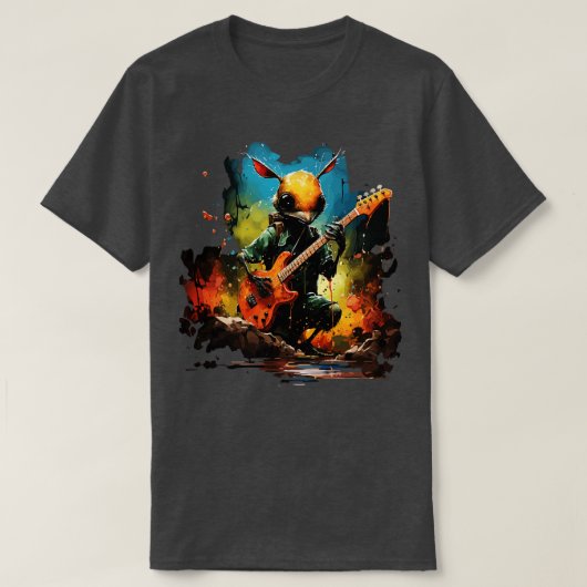 mier spelen gitaar t-shirt (Design voorkant)