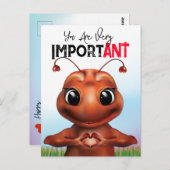 Mieren Gebarentaal Verjaardag Briefkaart (Voorkant / Achterkant)