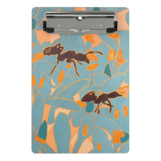 Mieren met blauwe bloemen Australische Flora Mini Klembord