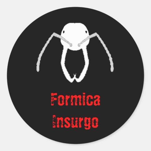 Mieren Revolt Ronde Sticker (Voorkant)