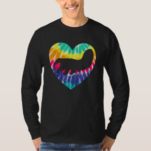 Miereneter Hart Met Tie Dye Print Voor Miereneter T-shirt