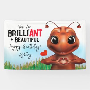 Mierengebarentaal Briljante Kids Verjaardag Spandoek