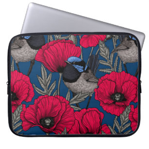 Mierkanen en papavers laptop sleeve