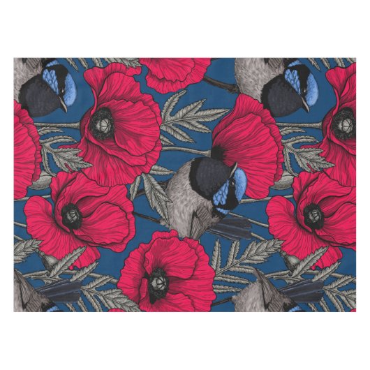 Mierkanen en papavers tafelkleed (Voorkant (Horizontaal))