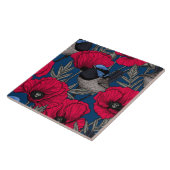 Mierkanen en papavers tegeltje (Zijkant)