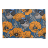 Mierkannen en oranje papaverbloemen kussensloop (Voorkant-Links)