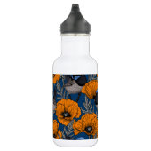 Mierkannen en oranje papaverbloemen waterfles (Rechts)