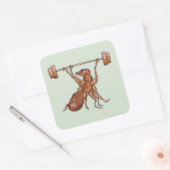 Miertilgewichten Vierkante Sticker (Envelop)