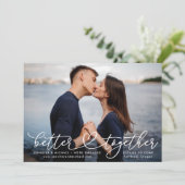 Mieux Ensemble Fiançailles de coeur Faire-part (Debout devant)