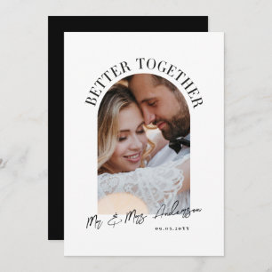 Mieux ensemble mariage photo arc faire-part