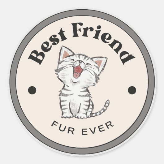 MIEUX ! Stickers - Meilleur Ami Fourrure Ever - Ki (Devant)