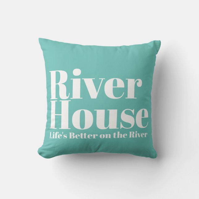 Mieux sur la rivière - Oreiller décoratif (Recto)