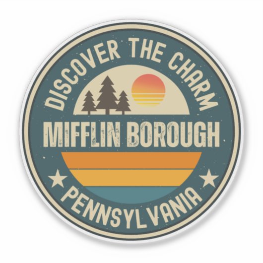 Mifflin borough, Pennsylvania Sticker (Voorkant)