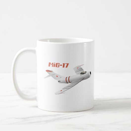 MiG-17 Sovjet Jet Fighter Koffiemok (Links)