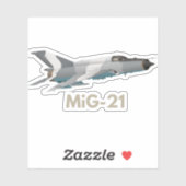 MiG-21 Jet Figter Sticker (Vel)