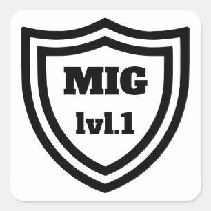 MIG lvl.1 Welding Shield Welder Achievement Vierkante Sticker