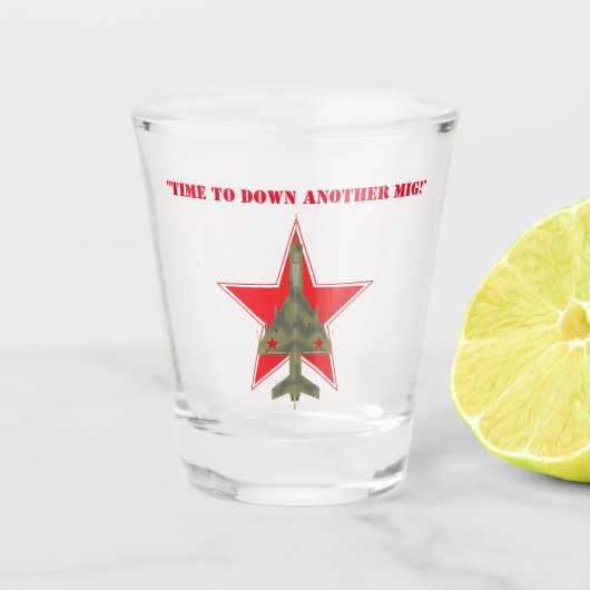 Mig Shoot Down Shot Glas (Voorkant)