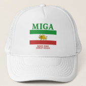 MIGA Hat – Make Iran Great Again Cap. Trucker Pet (Voorkant)