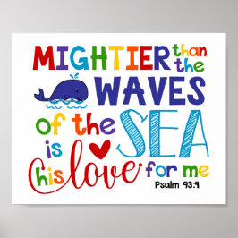 Mightier dan de Kinder golven Christelijk Poster