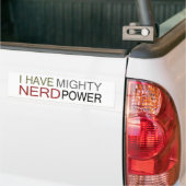 MIGHTS NERD POWER BUMPERSTICKER (Op Truck)