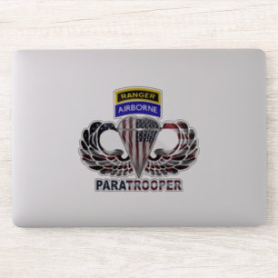 Mighty Airborne Ranger Paratrooper Sticker