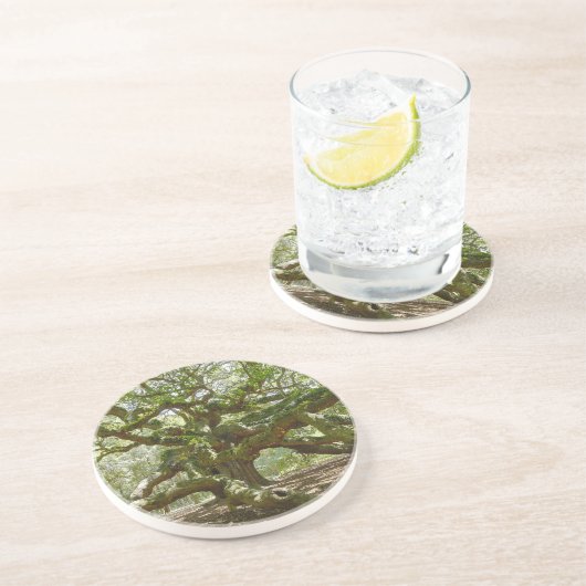 Mighty Angel Oak Zandsteen Onderzetter (Zijkant)