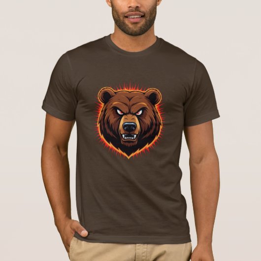 Mighty Bear – Raw Strength of Nature T-shirt (Voorkant)