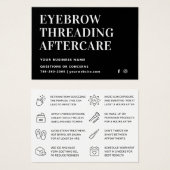 Mighty Black Eyebrow Threading Aftercare Kaart (Voorkant /achterkant)